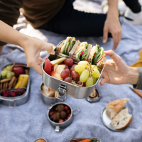 Bento Flex+ Edelstahl Brotdose mit Trennwand 1,3 l