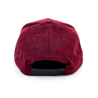 Casual Business Snapback Cap - Weinrot Cord (XL)