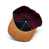 Casual Business Snapback Cap - Weinrot Cord (XL)