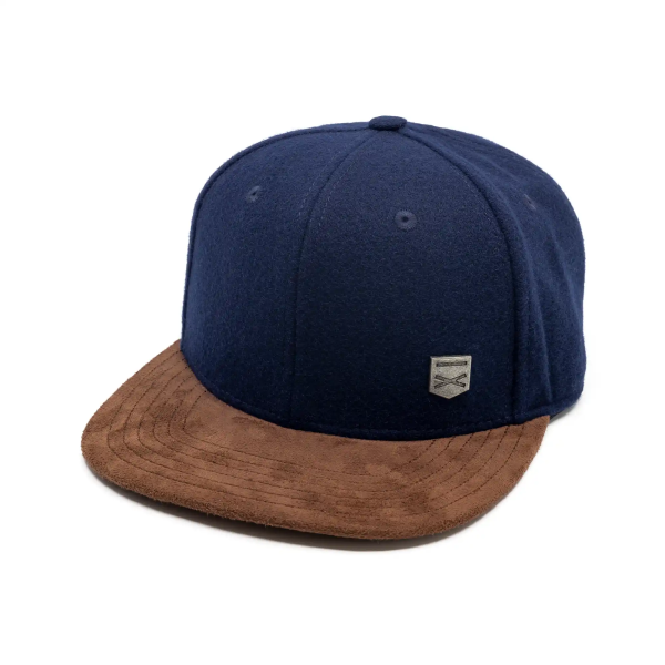 Casual Business Snapback Cap - Dunkelblau Filz (XL)