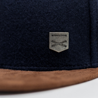 Casual Business Snapback Cap - Dunkelblau Filz (XL)