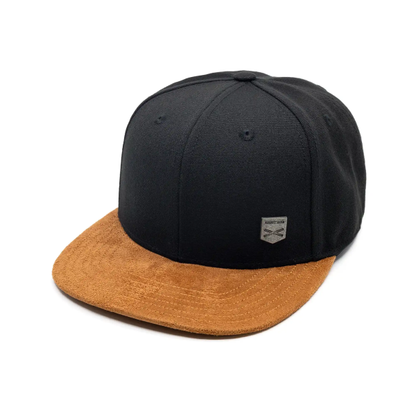 Casual Business Snapback Cap - Schwarz Canvas (XL)