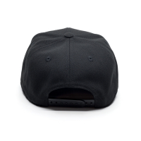 Casual Business Snapback Cap - Schwarz Canvas (XL)