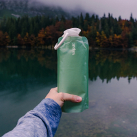 Faltbare Trinkflasche 0,7 l Original Anti-Bottle Sea Glass