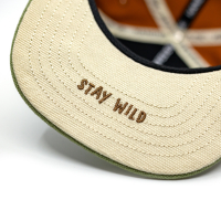 Wild Snapback Cap - Retro Braun Canvas (M)